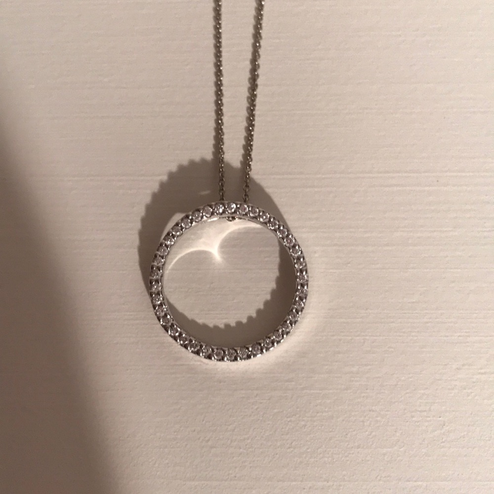 Roberto coin diamond O necklace.